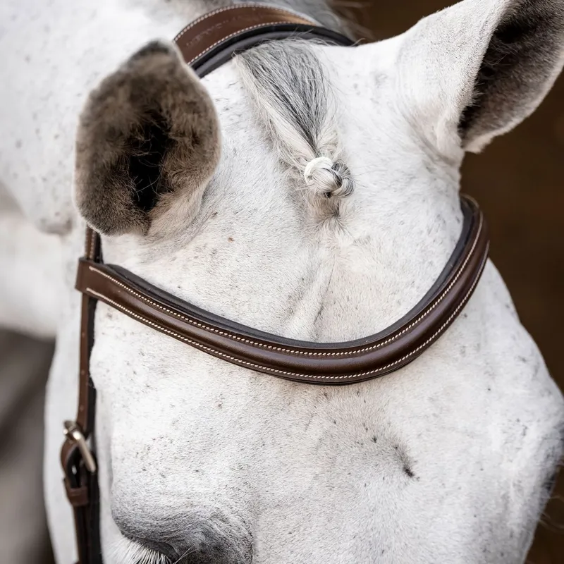 Horseware Micklem Deluxe Competition Bridle - Dark Havana-2