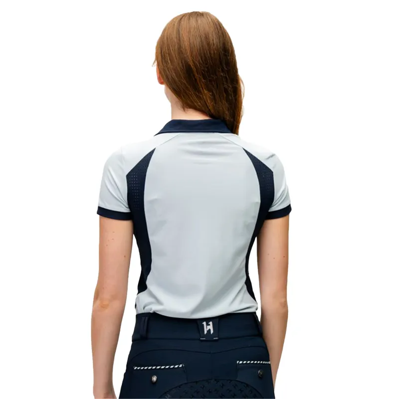 Horseware Ladies Newmarket Polo Shirt - Blue-1