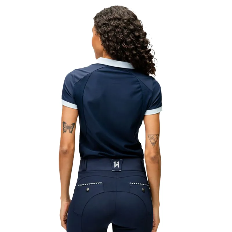 Horseware Ladies Newmarket Polo Shirt - Navy-1