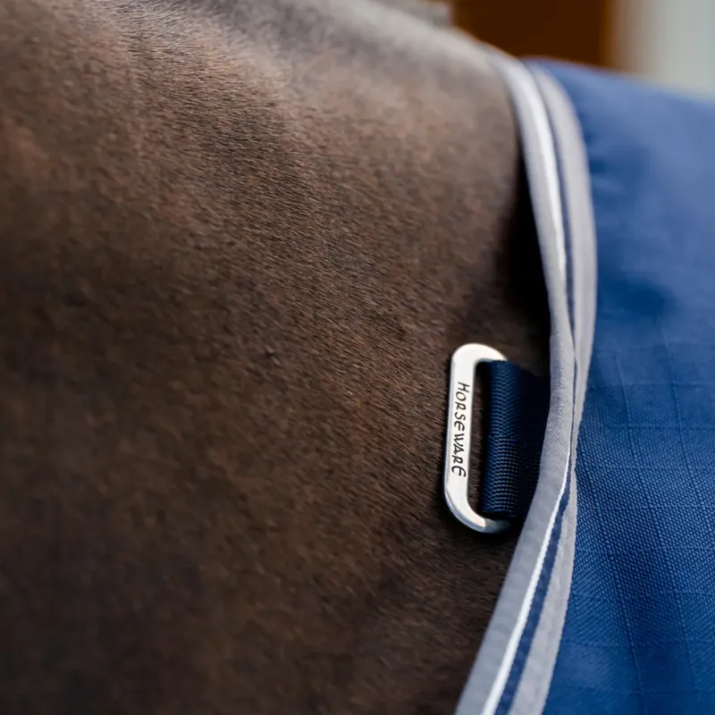 Rambo 100g Light Stable Rug - Navy/Thunderstorm Grey/Silver-2