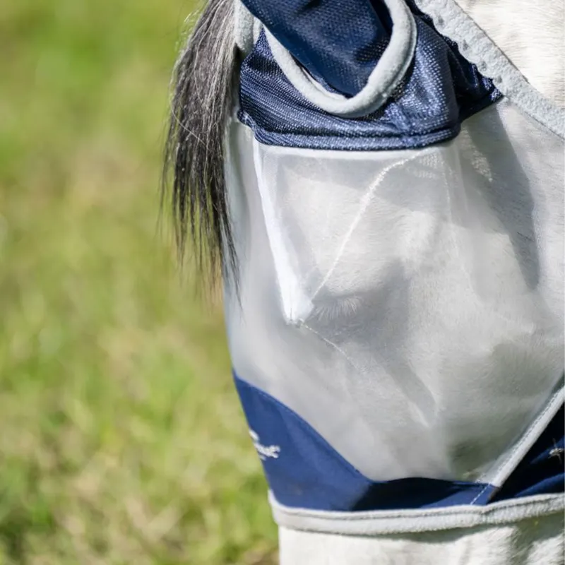 Horseware Shield Fly Mask - Navy/Silver-4