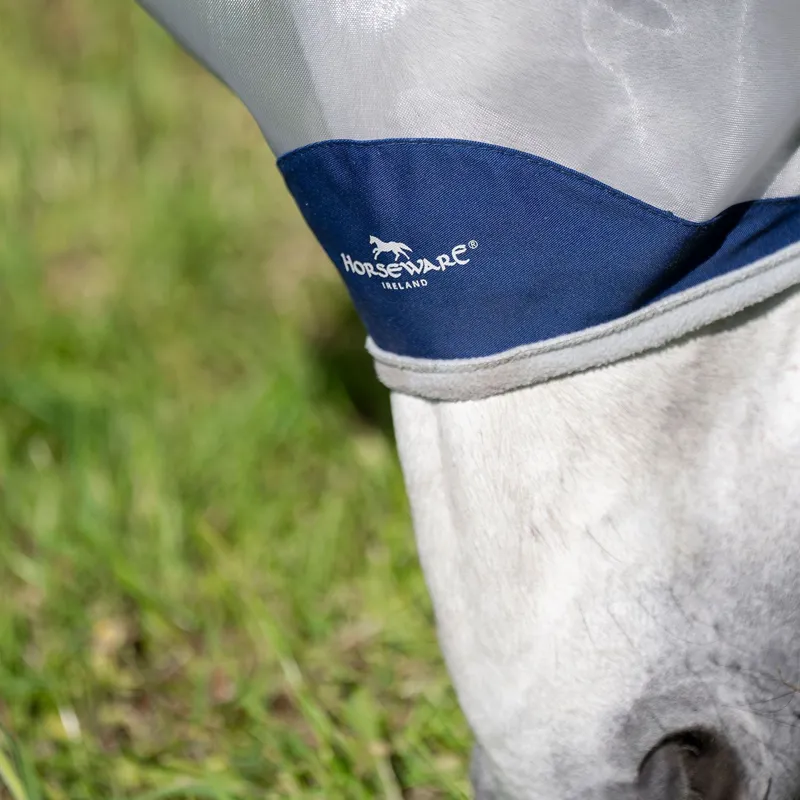 Horseware Shield Fly Mask - Navy/Silver-6