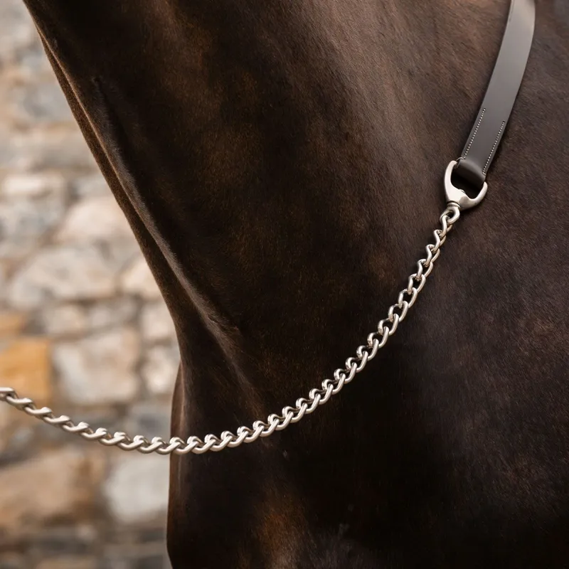 Horseware Signature Leather Lead with Chain - Brown