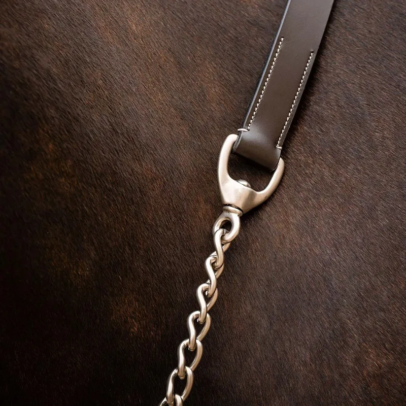Horseware Signature Leather Lead with Chain - Brown-1