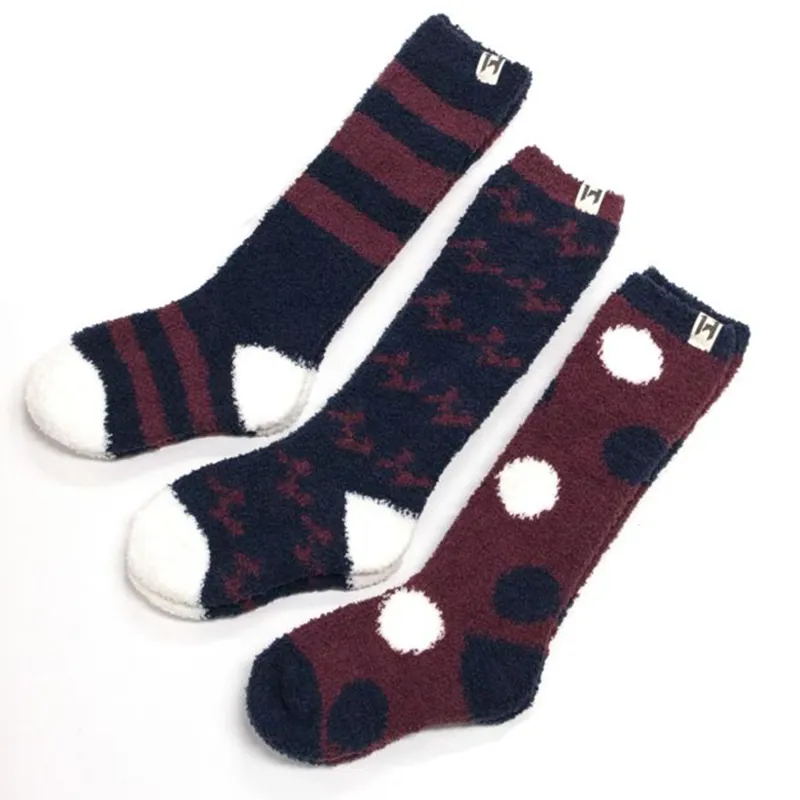 Horseware Holiday Junior Softie Socks - Burgundy/Navy
