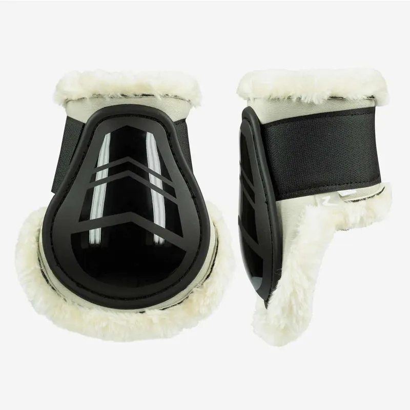 Horze Caliber Faux Fur Fetlock Boots - Black