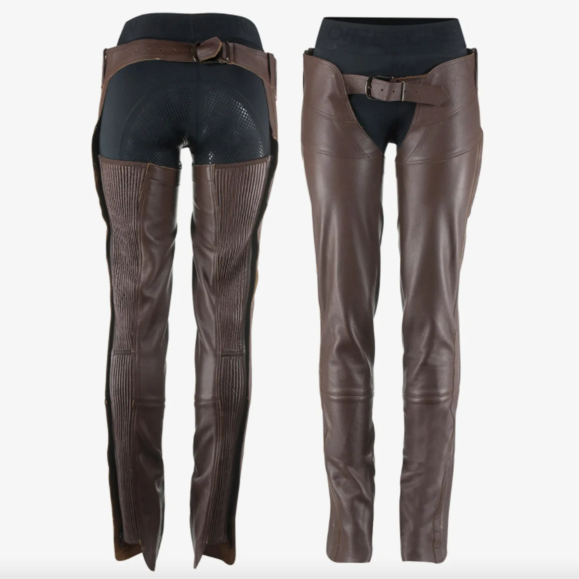 Horze Blake Leather Full Chaps Dark Brown - Main Image