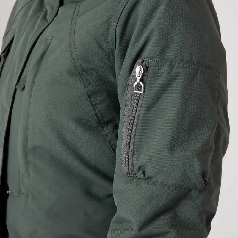 Horze Brooke Ladies Long Parka Jacket - Urban Chic Dark Green - UK8-4