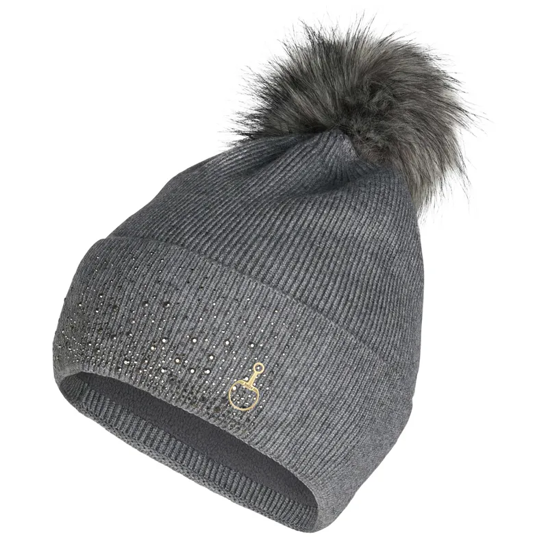 Horze Leona Ladies Bobble Hat - Ash Grey