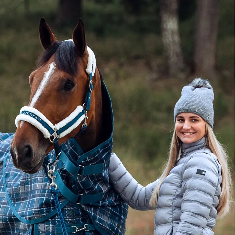 Horze Leona Ladies Bobble Hat - Ash Grey-1