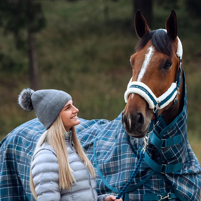 Horze Leona Ladies Bobble Hat - Ash Grey-2