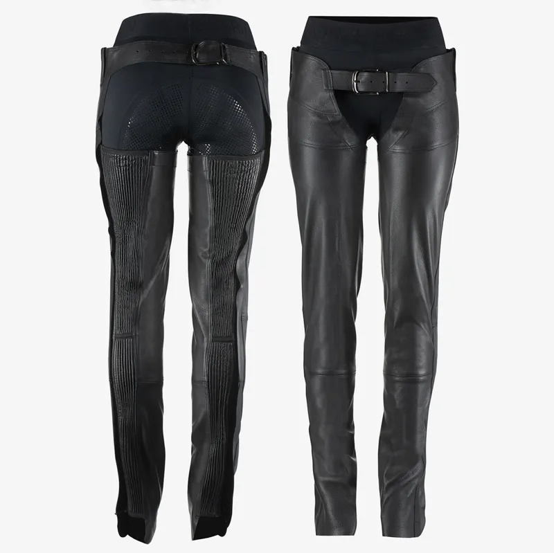 Horze Blake Leather Full Chaps Black