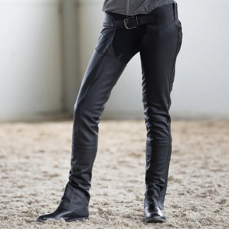Horze Blake Leather Full Chaps - Black-1