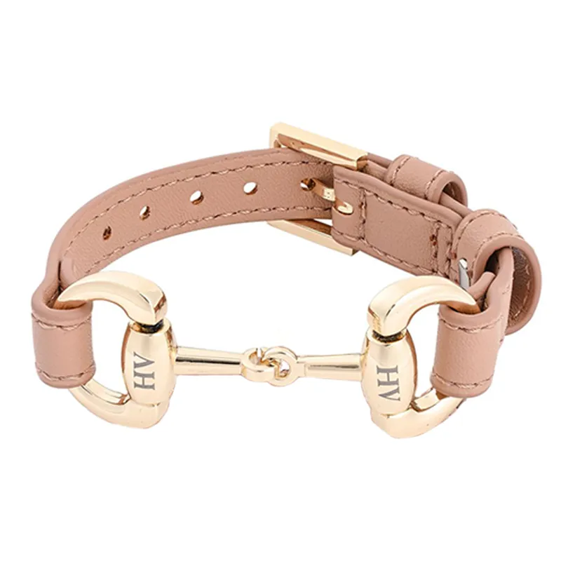 HV Polo Kate Big Bit Bracelet - Light Brown/Gold