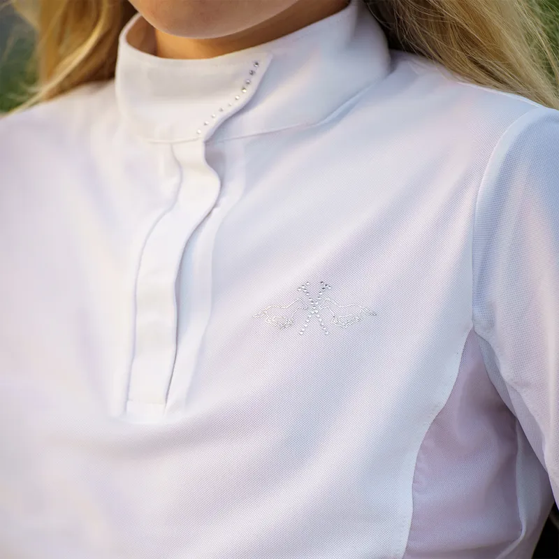 HV Polo Laura Junior Girls Show Shirt - White-3