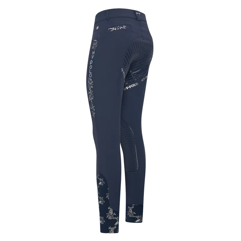 HV Polo Marijn Palm Springs Full Grip Ladies Breeches - Navy - UK16-1