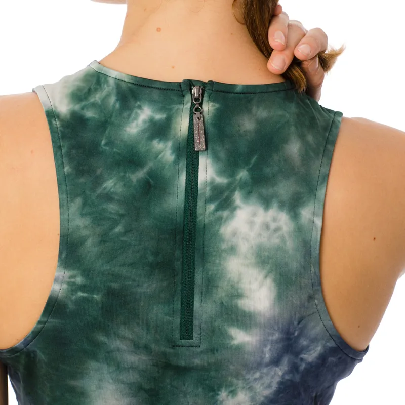 Horseware Training Ladies Tank Top - Navy/Green Tie Dyed - X-Small-3