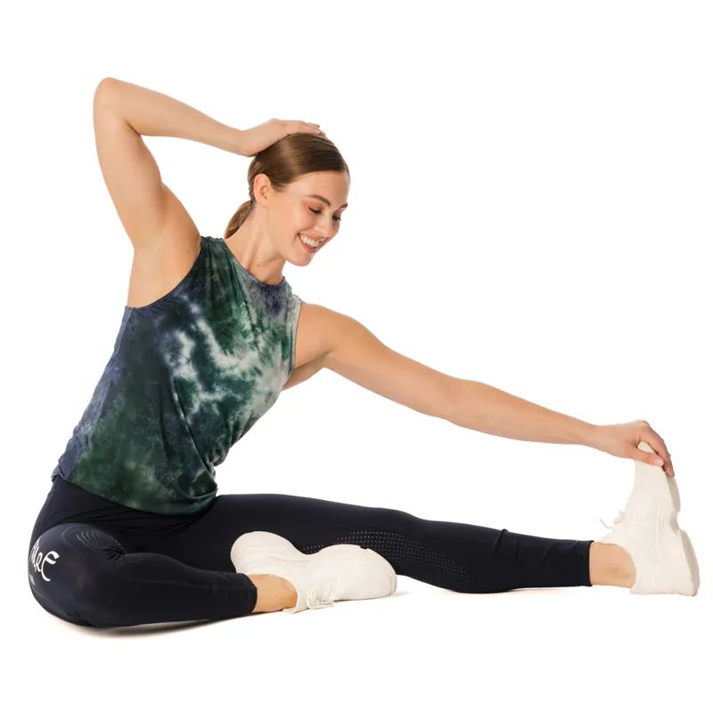 Horseware Training Ladies Tank Top - Navy/Green Tie Dyed - X-Small-4