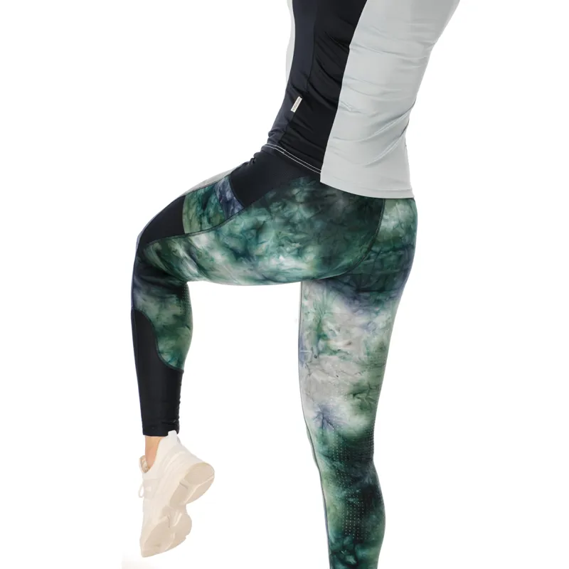 Horseware Silicon Knee Grip Ladies Riding Tights - Navy/Green - XX-Small-3