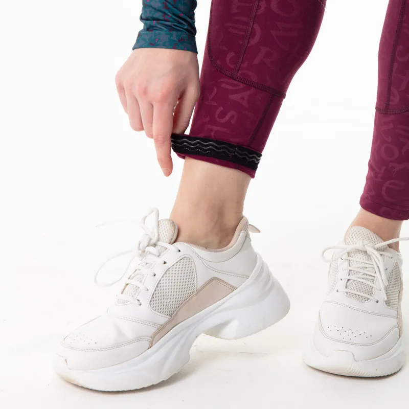 Horseware Winter Ladies Riding Tights - Beetroot-3