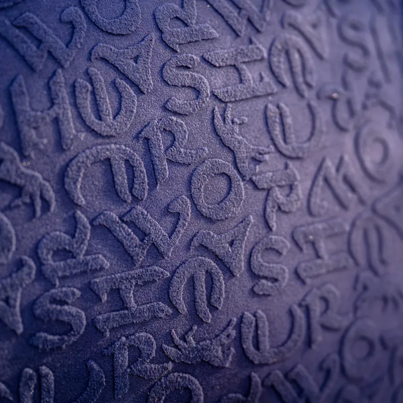 Horseware Embossed Jersey Cooler Rug - Navy HW Print/Burgundy/White-1