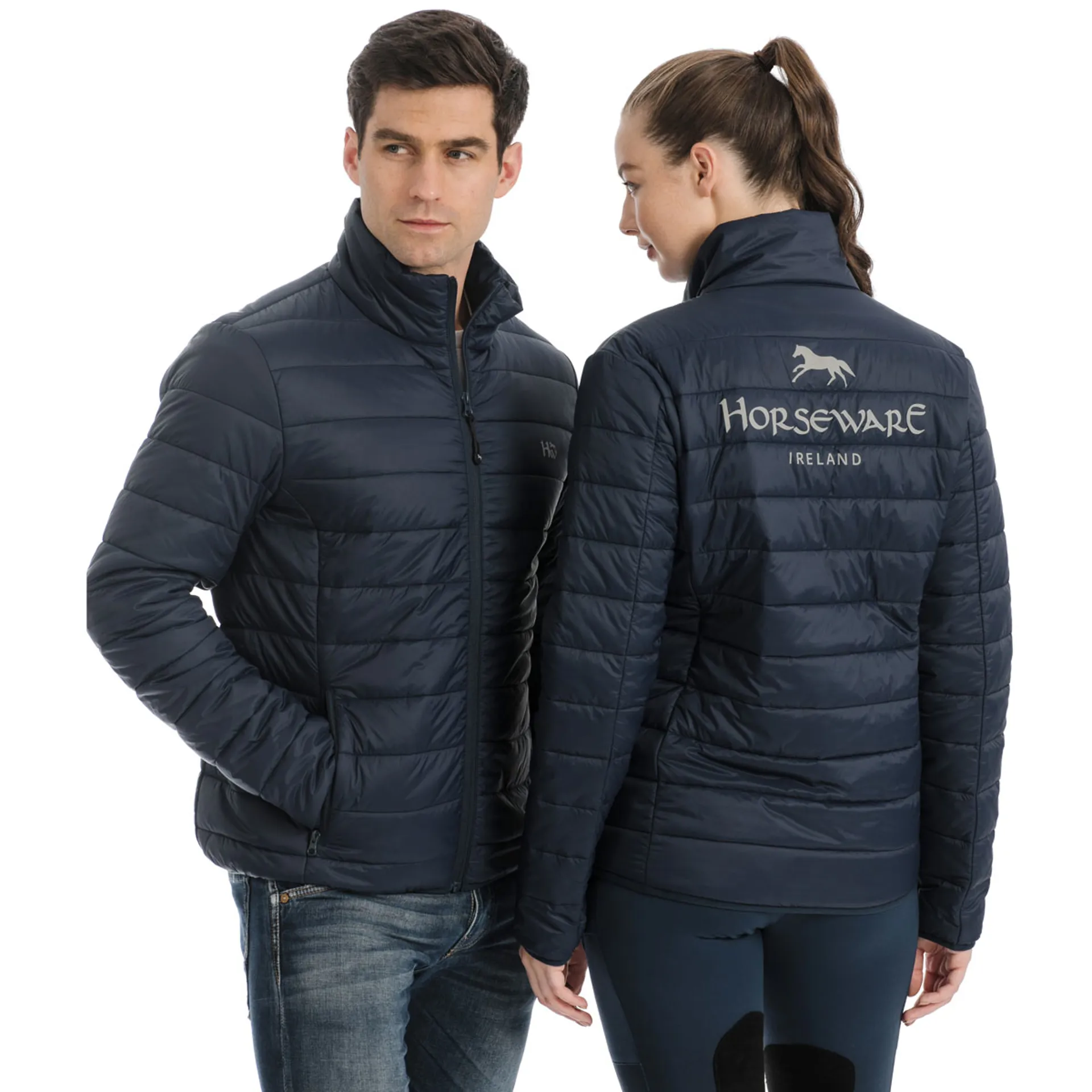 Horseware Signature Lightweight Unisex Padded Jacket Navy
