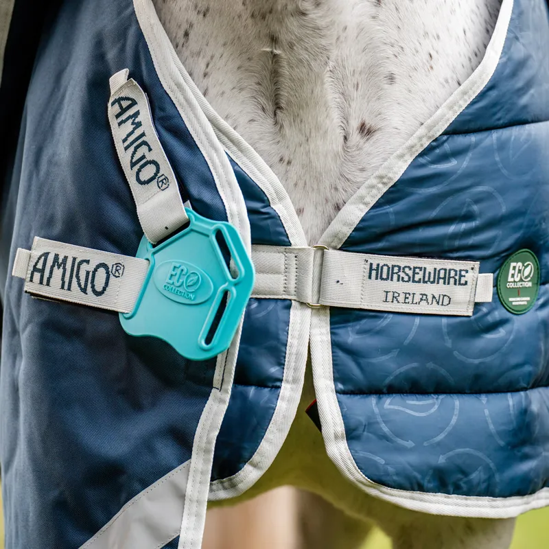 Horseware AmECO 300g Rug Liner - Teal Eco Print/Grey-8