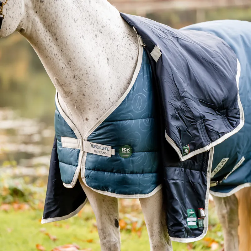 Horseware AmECO 100g Rug Liner - Teal Eco Print/Grey-8