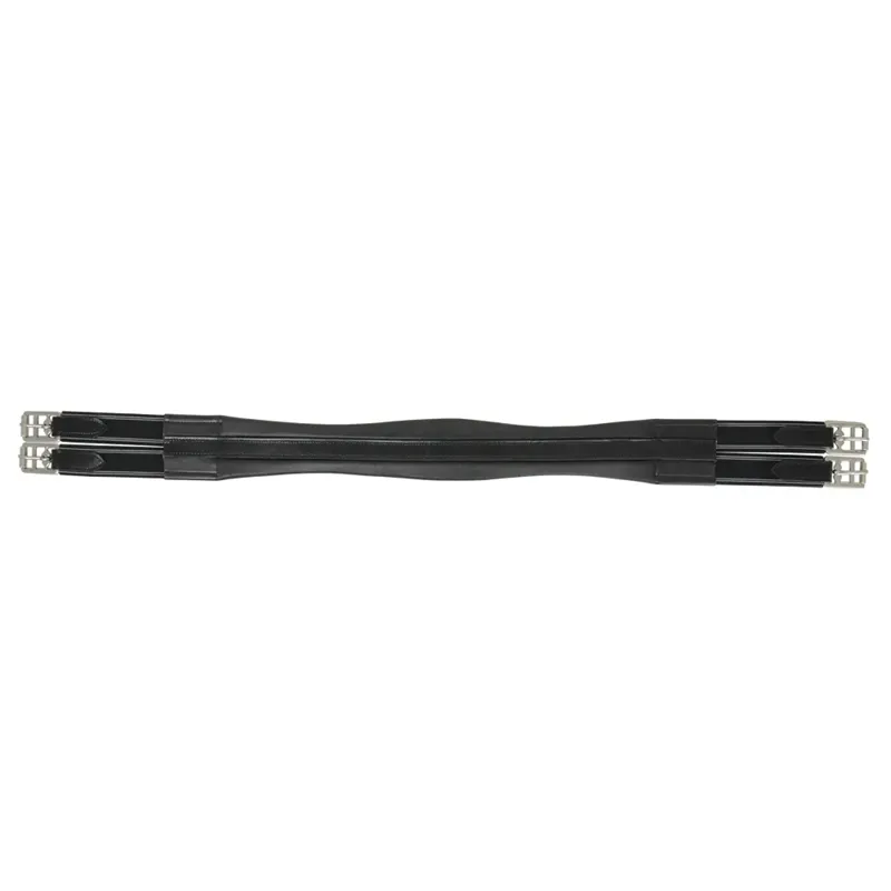 Hy Equestrian Atherstone Leather Padded Girth - Black-2