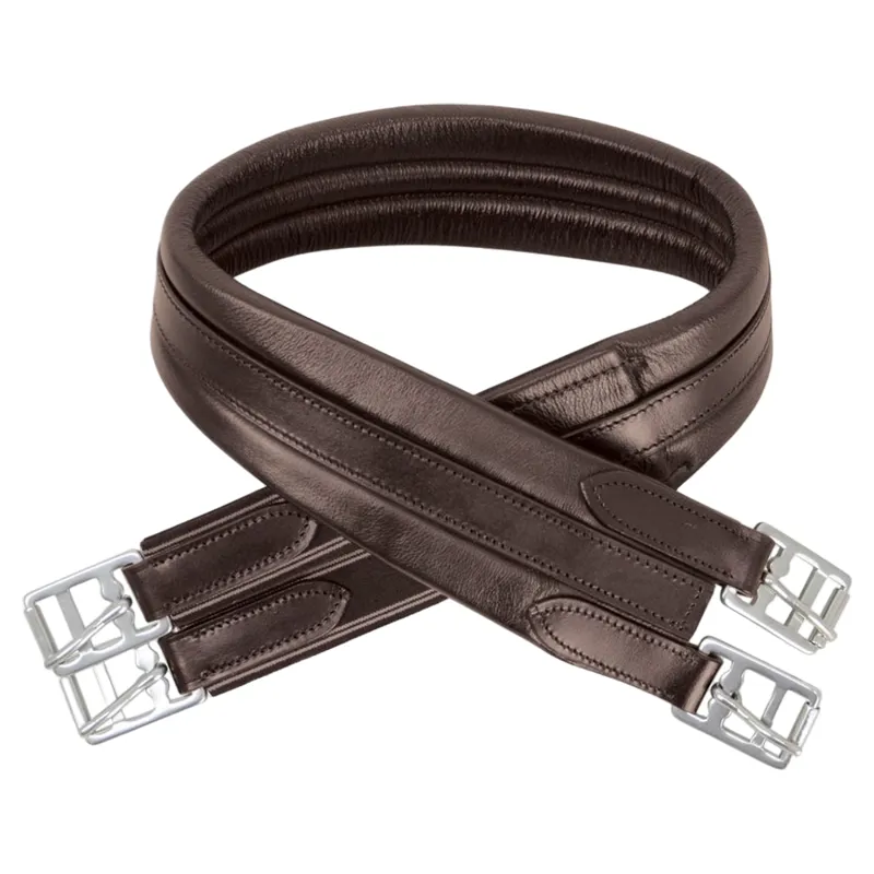 Hy Equestrian Atherstone Leather Padded Girth - Brown-1
