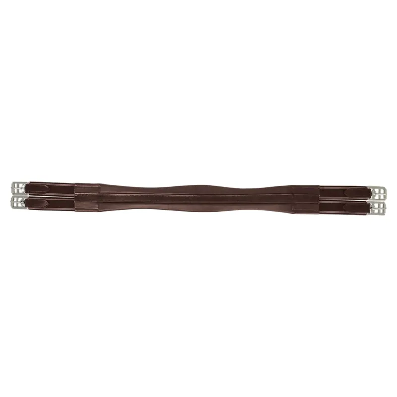 Hy Equestrian Atherstone Leather Padded Girth - Brown-2