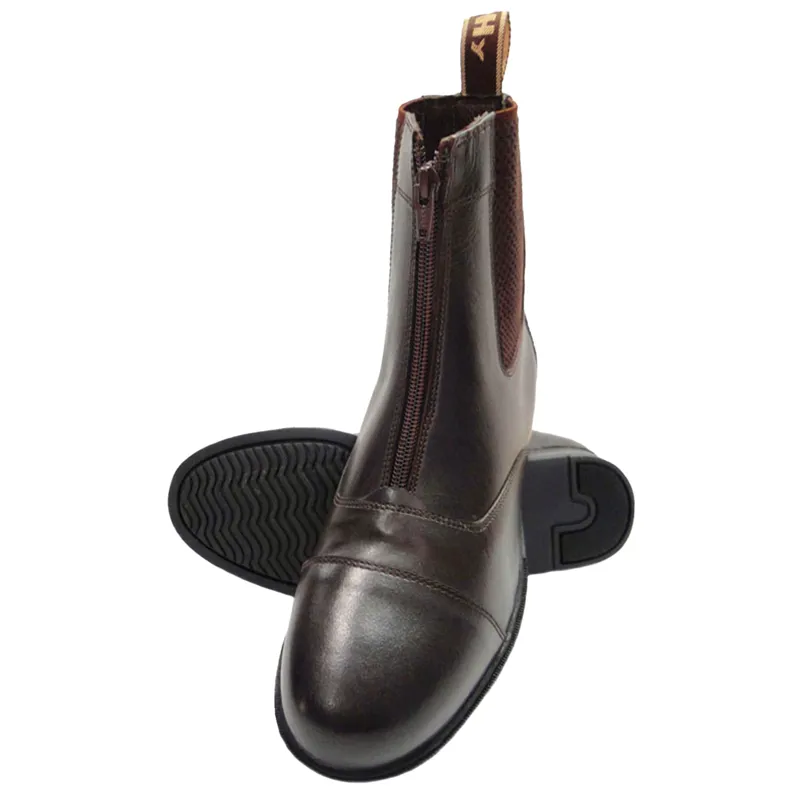 Hy Equestrian Canterbury Zip Adults Jodhpur Boots - Brown
