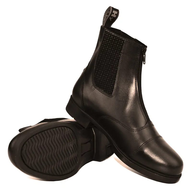 Hy Equestrian Canterbury Zip Junior Jodhpur Boots - Brown-1