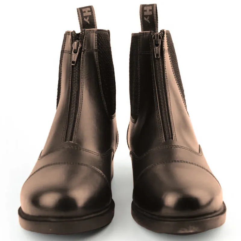 Hy Equestrian Canterbury Zip Junior Jodhpur Boots - Brown-2