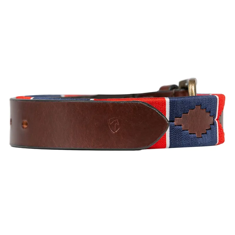Hy Equestrian Polo Belt - Brown/Red/Navy/White-1
