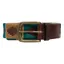 Hy Equestrian Polo Belt - Brown/Teal/Mocha/Beige