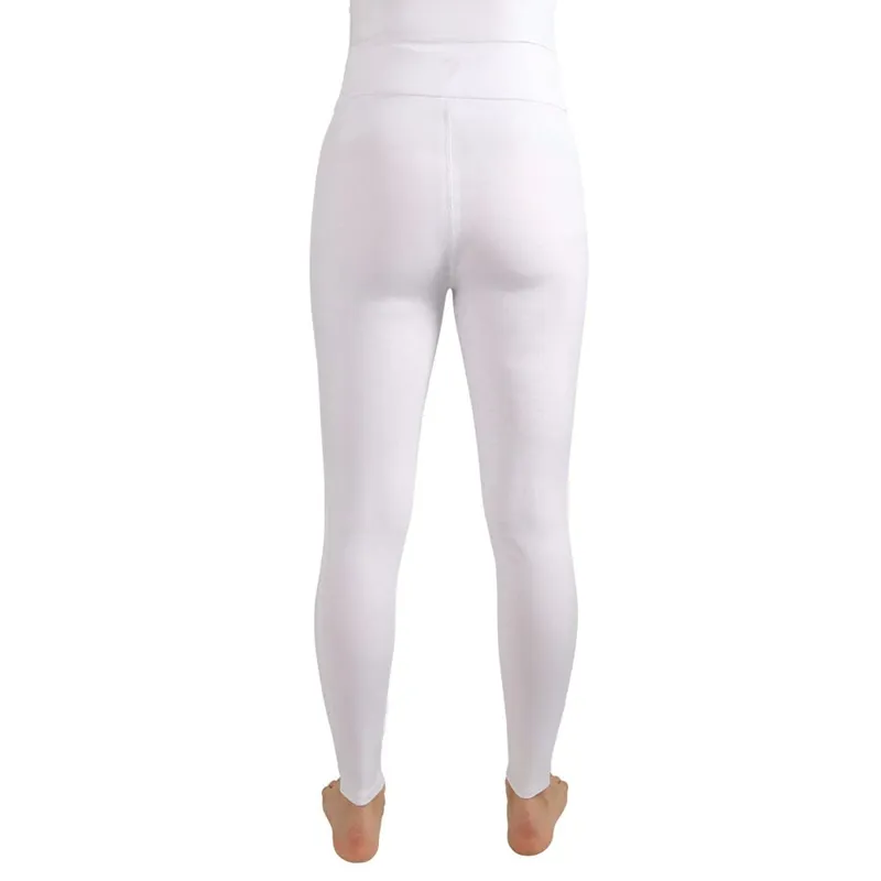 Hy Equestrian Melton Full Grip Womens Riding Tights - White-3