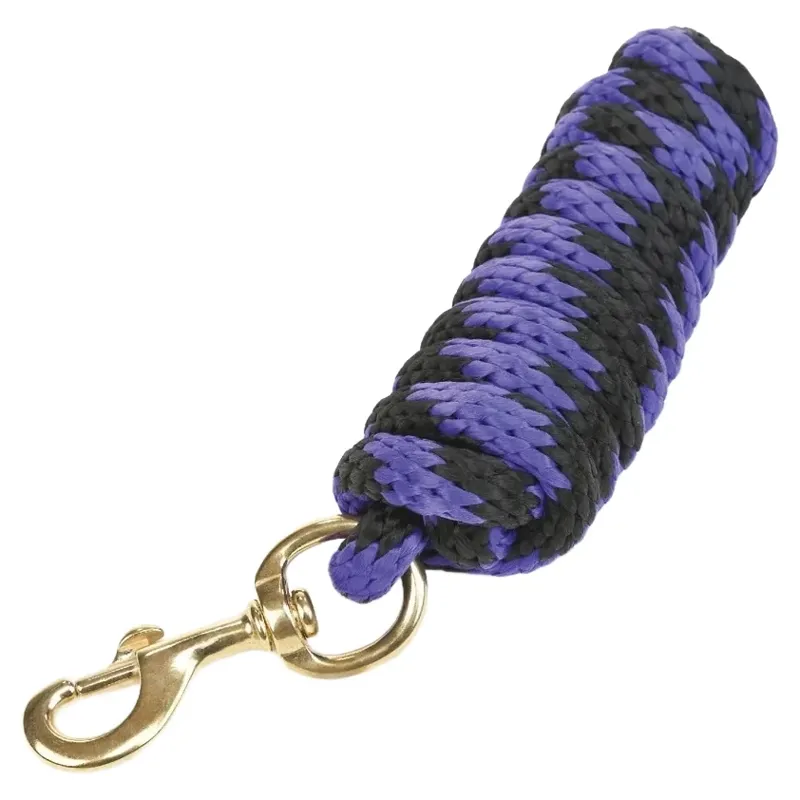 Hy Equestrian Pro Lead Rope - Black/Purple