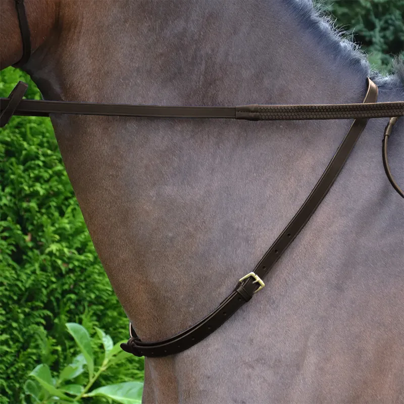 Hy Equestrian Leather Neck Strap - Brown-1