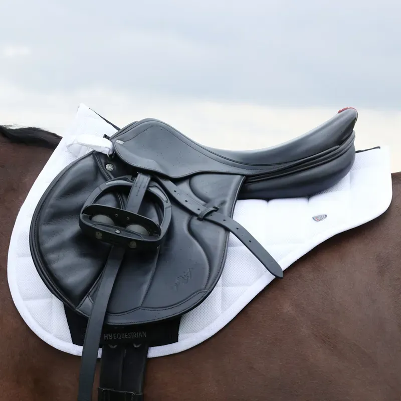 Hy Equestrian Pro Reaction 3D Mesh Saddlecloth - White-1