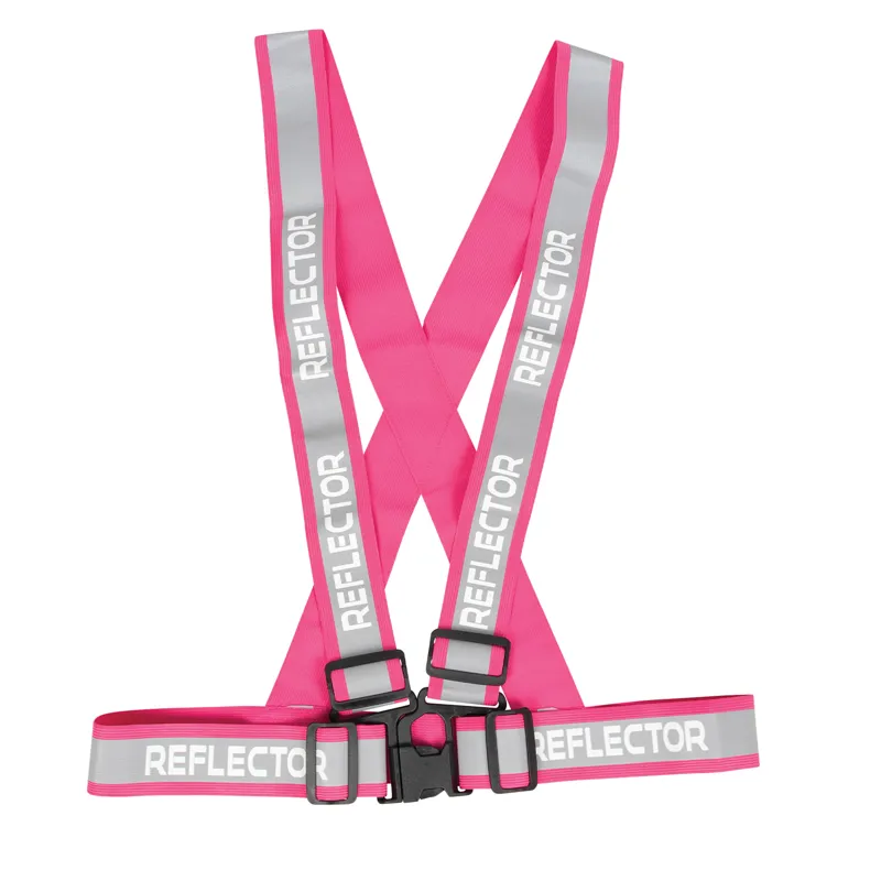 Hy Equestrian Hi Viz Adjustable Harness - Pink-1