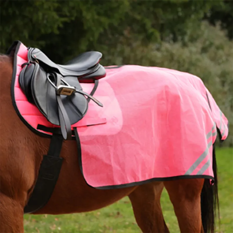 Hy Equestrian Reflector Summer Mesh Quarter Sheet - Pink