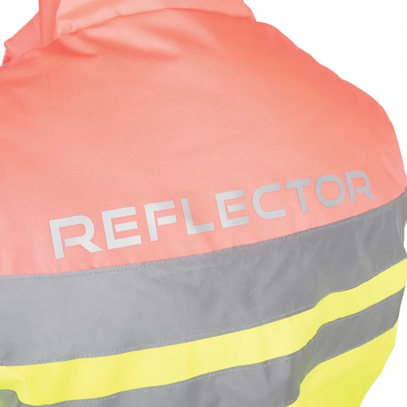 Hy Equestrian Reflector Two Tone Adults Waterproof Gilet - Yellow/Pink-6