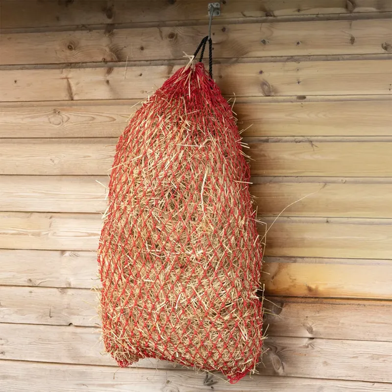 HY Equestrian Slow Flow Lock-Knot Haynet - Red-1