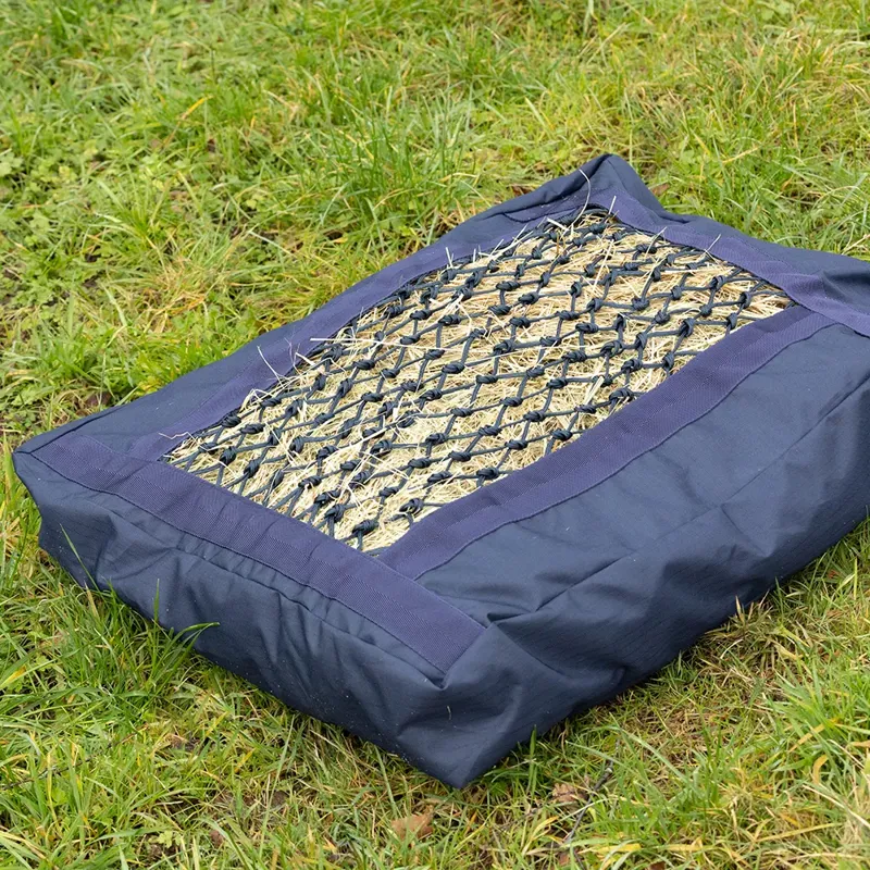 Hy Equestrian Slow Flow Pillow Hay Net - Navy-1