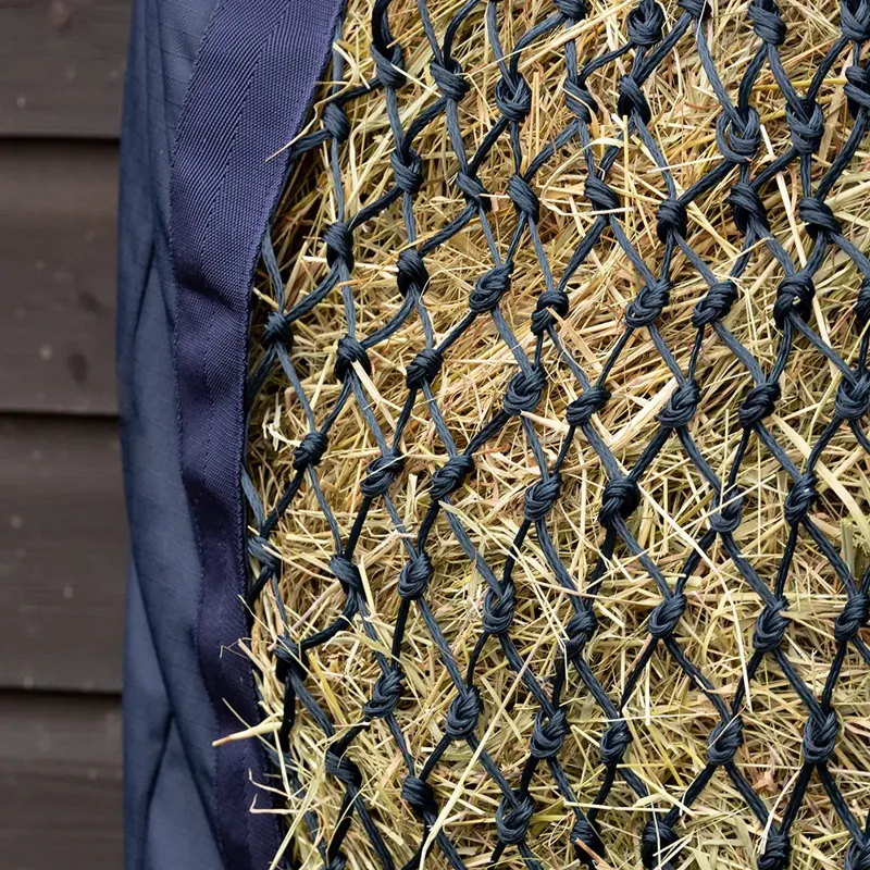 Hy Equestrian Slow Flow Pillow Hay Net - Navy-2