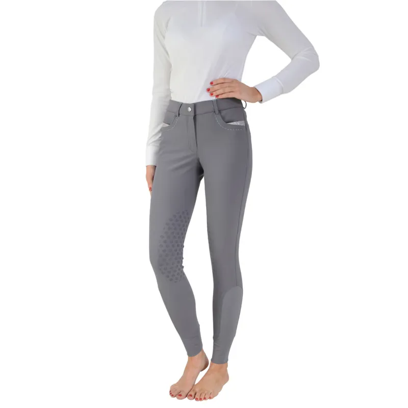 HyPERFORMANCE Belgravia Knee Grip Ladies Breeches - Grey - 30in