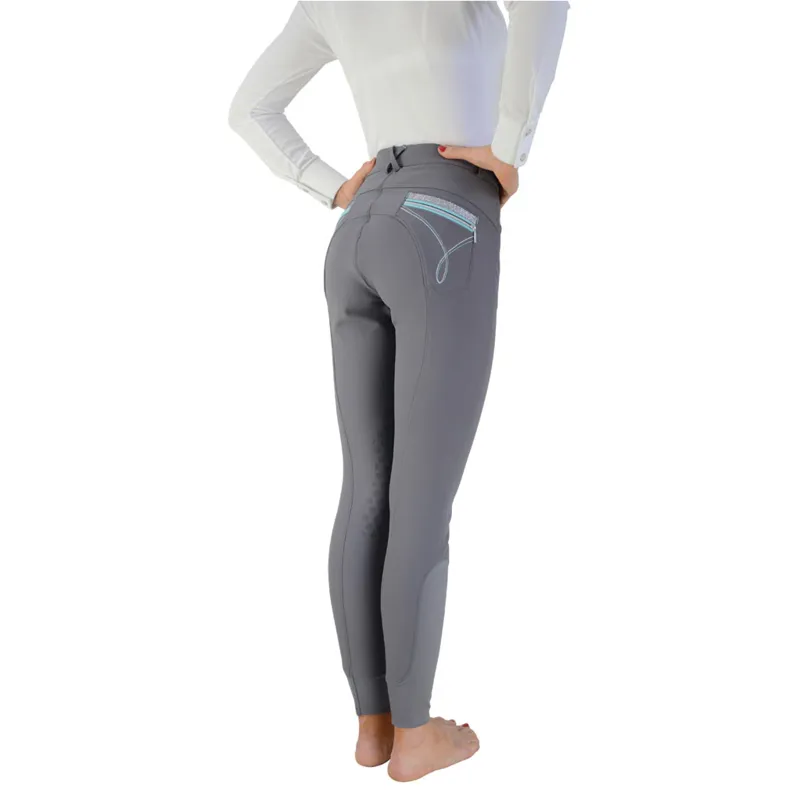 HyPERFORMANCE Belgravia Knee Grip Ladies Breeches - Grey - 30in-1