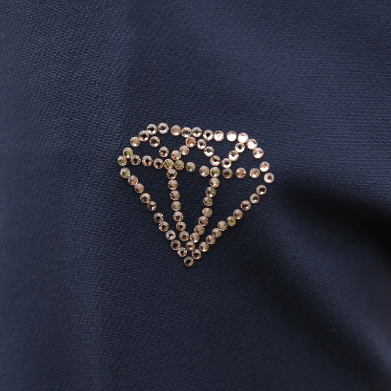 Hy Equestrian Cadiz Mizs Junior Show Jacket - Navy/Rose Gold-3