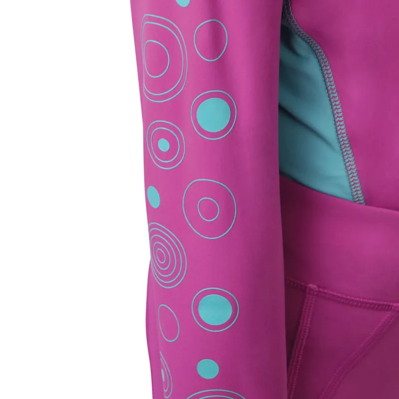 Hy Equestrian DynaMizs Ecliptic Junior Base Layer - Plum/Teal-3